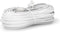 Phone Line Cord 25 Feet - Modular Telephone Extension Cord 25 Feet - 2 Conductor (2 pin, 1 line) cable - Works great with FAX, AIO, and other machines - White