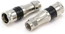 Coaxial Cable Compression Fitting - 50 Pack - for RG11 Coax Cable - with Weather Seal O Ring and Water Tight Grip