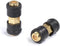 Gold Weather Sealed Coaxial Extension Coupler - 50 Pack - Cable Extension Adapter (Barrel Splice - Coupler) - Connects Two Coaxial Video Cables (Female to Female Connector) 3GHz rated