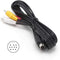 10 Pin to Composite Cable; NOT S-VIDEO CABLE, for Audio and Video; 10 DIN pin to AV - Connects to H25, C31, C41, C41-W, C51, C61, & C61-K- DIRECTV and AT&T Replacement Cable - 6ft