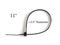 11 inch White Nylon Zip Ties - Strong Zip Tie, Wire Ties - Indoor and Outdoor Rated - No Tools Needed , Zip Ties (Wire Ties, Cable Ties), 100 Pack - White - 11"