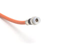 100 Feet (30 Meter) - Direct Burial Coaxial Cable 75 Ohm RF RG6 Coax Cable, with Rubber Boots - Outdoor Connectors - Orange - Solid Copper Core - Designed Waterproof and can Be Buried