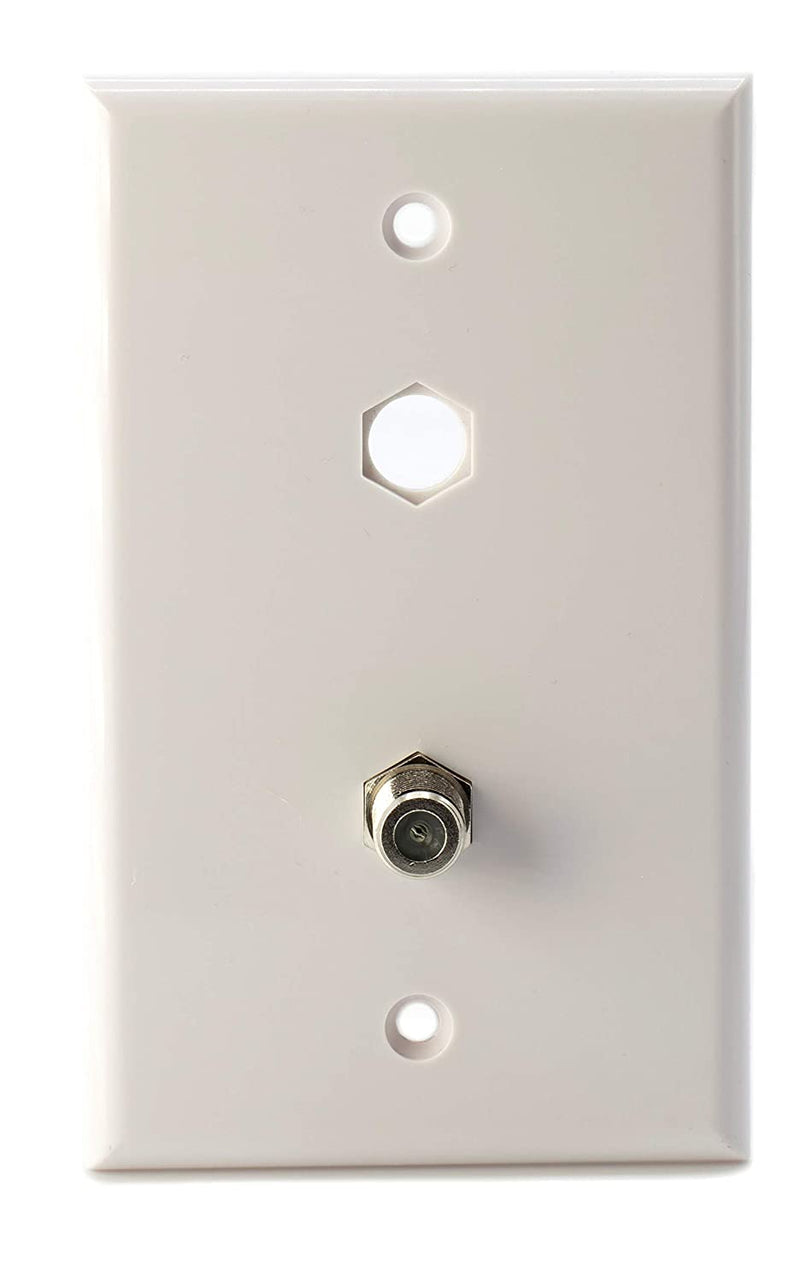 Cable Extension Coupler, with Washer and Nut - 50 Pack - Works with Wall plates - Connects Two Coaxial Video Cables, for Coax F81 (female to female) High Quality 3GHz Satellite, CATV