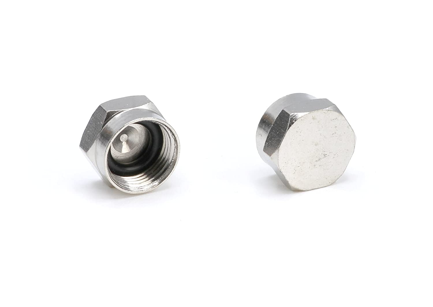 Coaxial F Cap (F81 Cap) Weather Cap - for coax ground blocks, splitters, or other F Connectors - protects female connection for future use - (25 Pack)
