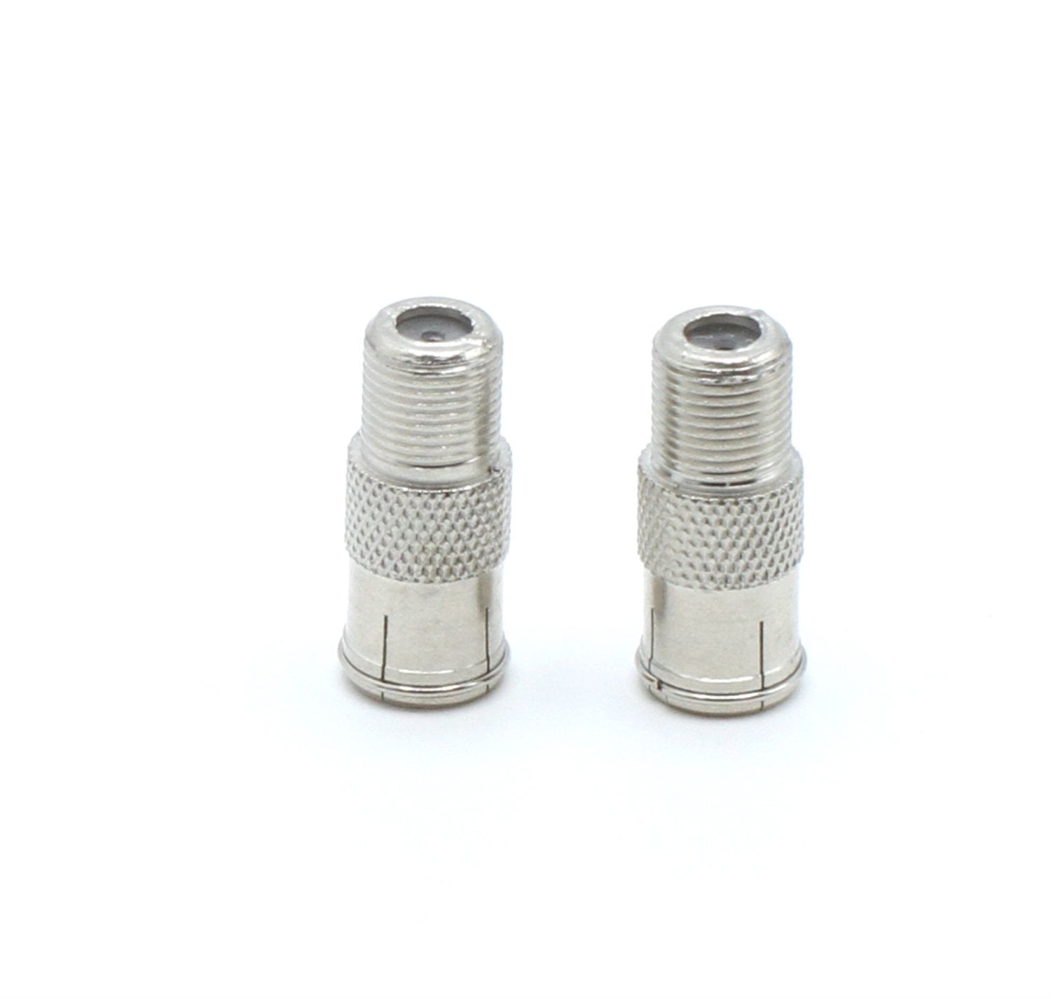 Coaxial Cable Push on Connectors - 4 Pack - for Tight Corners and Hard to Reach areas - F Type Adapter for Coax Cable and Wall Plates