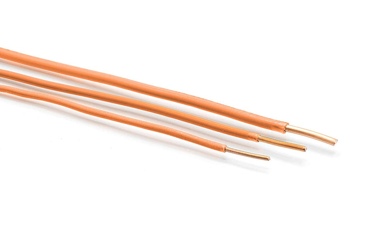 10 Feet (3 Meter) - Insulated Solid Copper THHN / THWN Wire - 10 AWG, Wire is Made in the USA, Residential, Commerical, Industrial, Grounding, Electrical rated for 600 Volts - In Orange