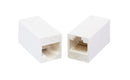 Ethernet Extender and Adapter - RJ45 Ethernet Data Cable f Connector Coupler - 8 Conductor 8p8c 4 Line - (White) - 3 Pack