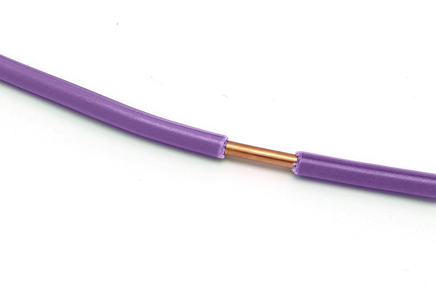 10 Feet (3 Meter) - Insulated Solid Copper THHN / THWN Wire - 12 AWG, Wire is Made in the USA, Residential, Commerical, Industrial, Grounding, Electrical rated for 600 Volts - In Purple