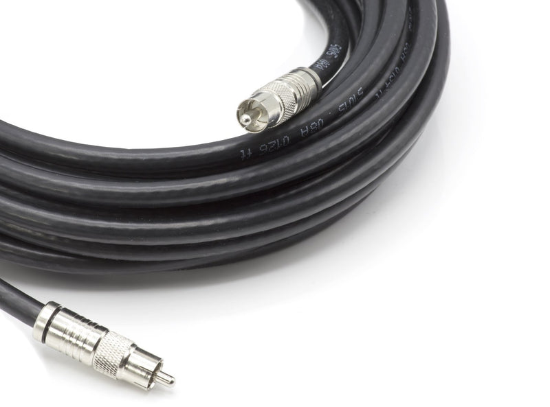 Digital Audio Cable - Digital Coaxial Cable with RCA connections, 75 Ohm - Low and Hgh Frequency RG6 Coax - Subwoofer Cable - (S/PDIF) Black RCA Cable, 25 Feet