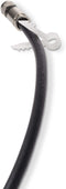 Stucco and Drywall Cable Clips for Coaxial and similar Cables - High Quality Push-In Masonry Anchors - RG59, RG6, Ethernet, and Similar - Cable Clips, Pack of 50 - White