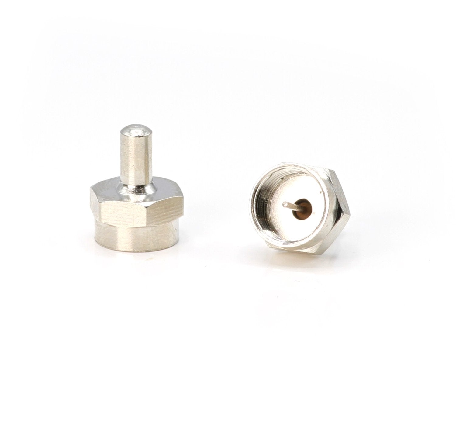 Coaxial F Type 75 Ohm Terminator - 100 Pack - 75 Ohm Resistor for Coax and RF - (F-Pin / F81) Install on Unused Ports in your Cable, Satellite, Antenna, or other RF System