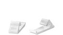 Nylon Horizontal Siding Clips for Coax (RG6 RG59) Cable Mounting Home Snap In Clips for Hanging and Wire Bundle Cable Management - White - 50 Pack