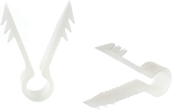 Stucco and Drywall Cable Clips for Coaxial and similar Cables - High Quality Push-In Masonry Anchors - RG59, RG6, Ethernet, and Similar - Cable Clips, Pack of 10 - White