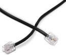 Phone Line Cord 100 Feet - Modular Telephone Extension Cord 100 Feet - 2 Conductor (2 pin, 1 line) cable - Works great with FAX, AIO, and other machines - Black