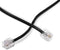 Phone Line Cord 100 Feet - Modular Telephone Extension Cord 100 Feet - 2 Conductor (2 pin, 1 line) cable - Works great with FAX, AIO, and other machines - Black