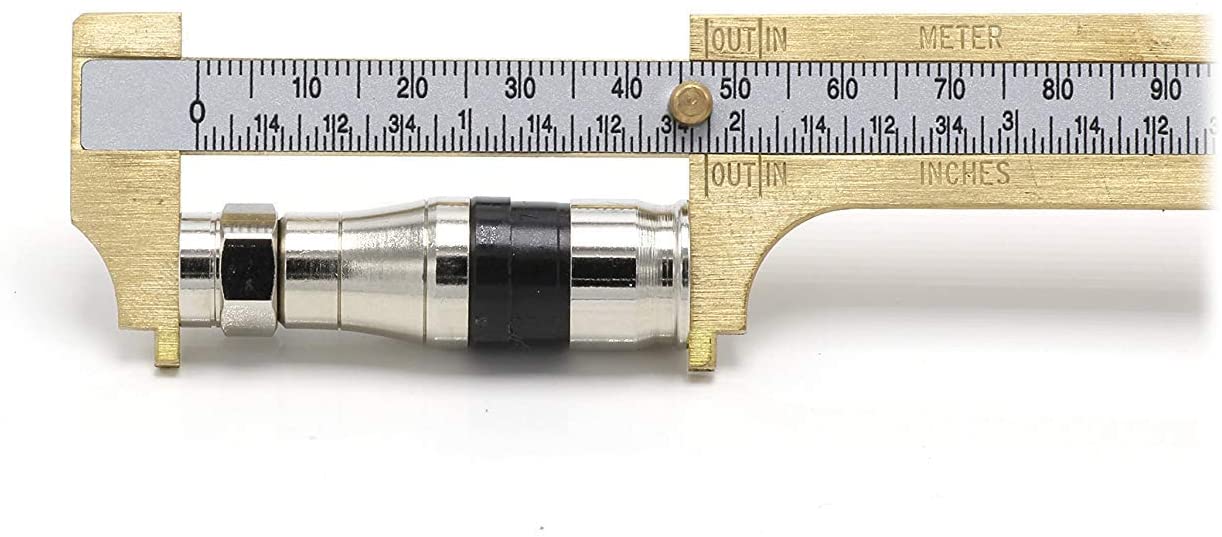 Coaxial Cable Compression Fitting - 10 Pack - for RG11 Coax Cable - with Weather Seal O Ring and Water Tight Grip