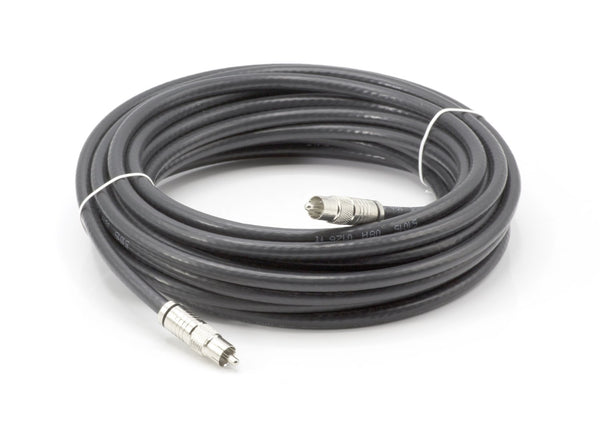 Digital Audio Cable - Digital Coaxial Cable with RCA connections, 75 Ohm - Low and Hgh Frequency RG6 Coax - Subwoofer Cable - (S/PDIF) Black RCA Cable, 40 Feet