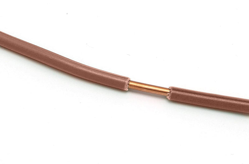 150 Feet (45 Meter) - Insulated Solid Copper THHN / THWN Wire - 10 AWG, Wire is Made in the USA, Residential, Commerical, Industrial, Grounding, Electrical rated for 600 Volts - In Brown