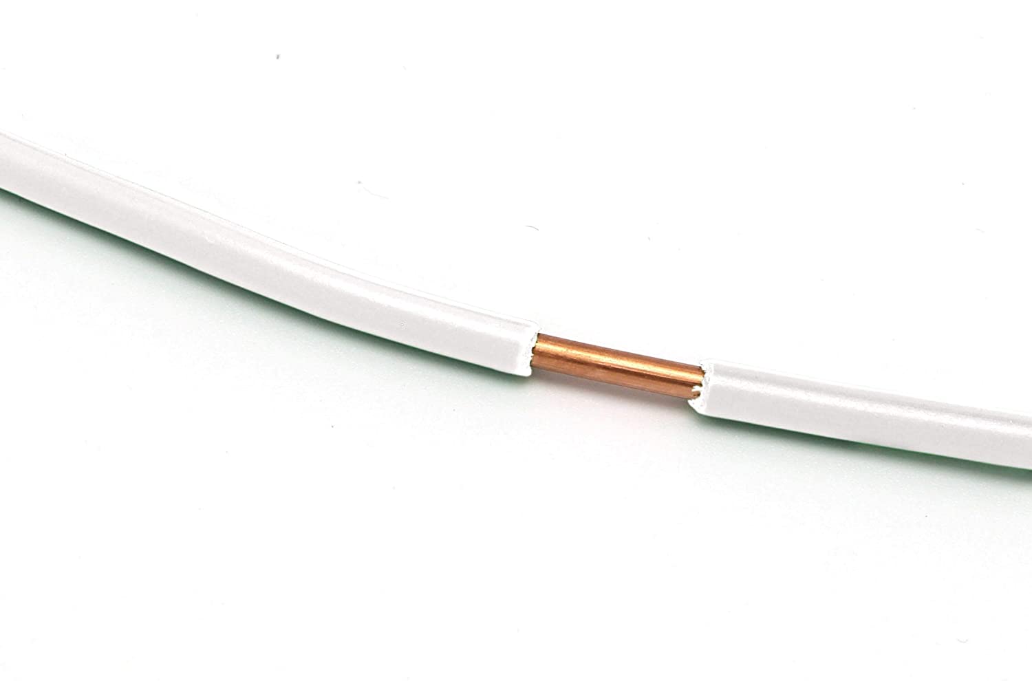 10 Feet (3 Meter) - Insulated Solid Copper THHN / THWN Wire - 12 AWG, Wire is Made in the USA, Residential, Commerical, Industrial, Grounding, Electrical rated for 600 Volts - In White