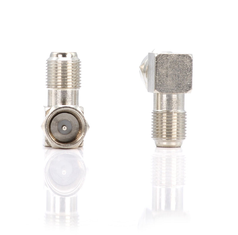Right Angle Coax Connector | High Quality | 90 Degree Coaxial Adapter – 25 Pack