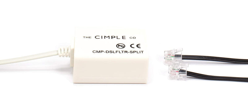 2 Wire, 1 Line DSL Filter, with Built in Splitter - for removing noise and other problems from DSL related phone lines