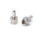 Coaxial F Type (F-Pin / F81) Voltage Blocking 75 Ohm Terminator with DC Short for Coax and RF - RF Signal (AC) and Power or Voltage (DC) Should be Blocked or Capped - Pack of 10