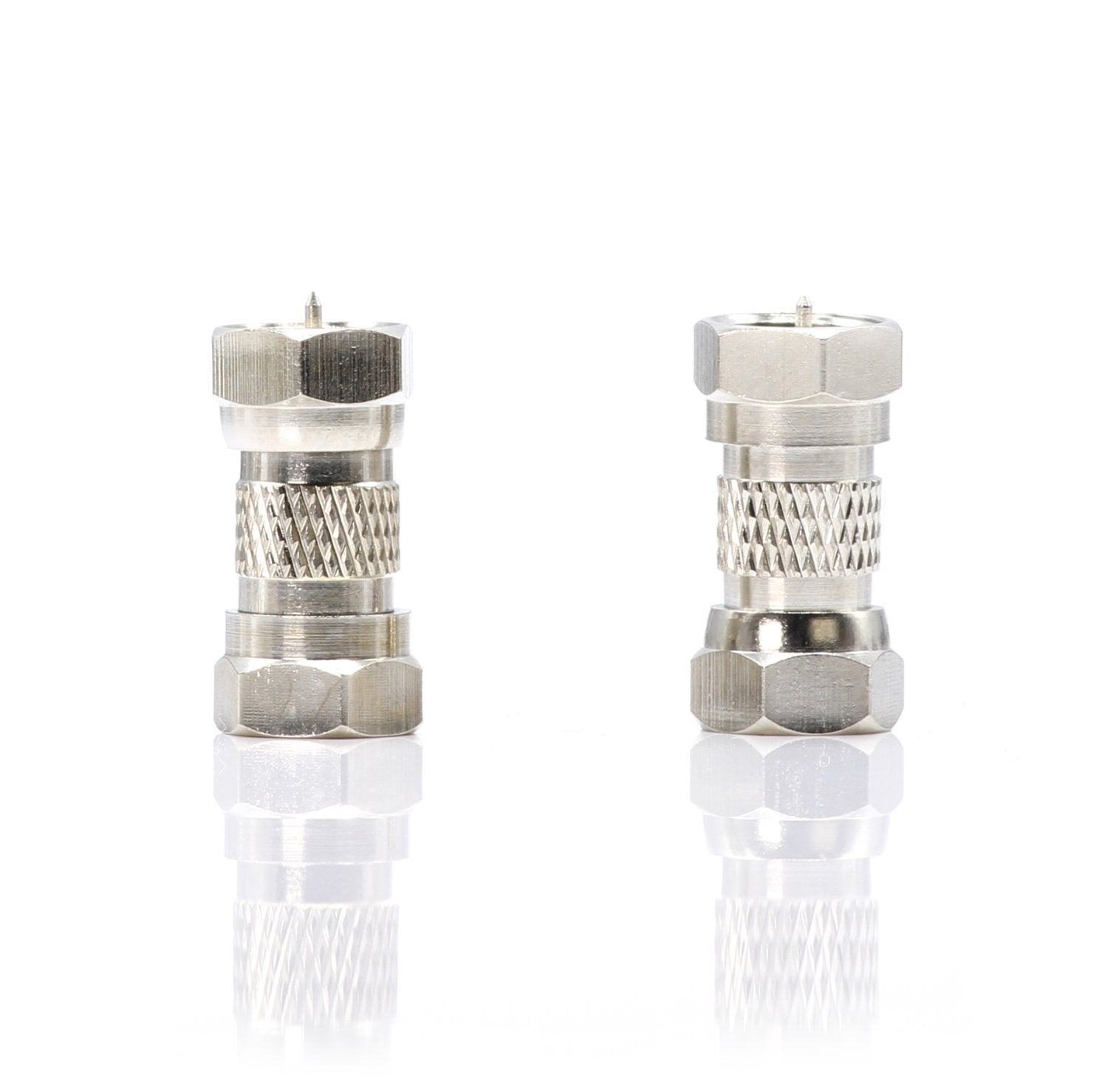 Cable Extension Coupler for Coaxial Cables - 50 Pack - F81 (male to male) High Quality 3GHz Satellite, Cable TV, and Cable Internet Rated