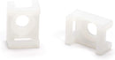Cable Tie Base Saddle Mount Wire Holder Organizer - Zip Tie Mounting Block - Wire Bundle Tie Mount for Zip Ties White - 10 Pack