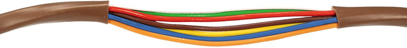 Thermostat Wire 18/7 - Brown - Solid Copper 18 Gauge, 7 Conductor - CL2 (UL Listed) CMR Riser Rated (CL3) - Residential, Commercial and Industrial Rated - 18-7, 10 Feet