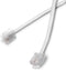 Phone Line Cord 25 Feet - Modular Telephone Extension Cord 25 Feet - 2 Conductor (2 pin, 1 line) cable - Works great with FAX, AIO, and other machines - White