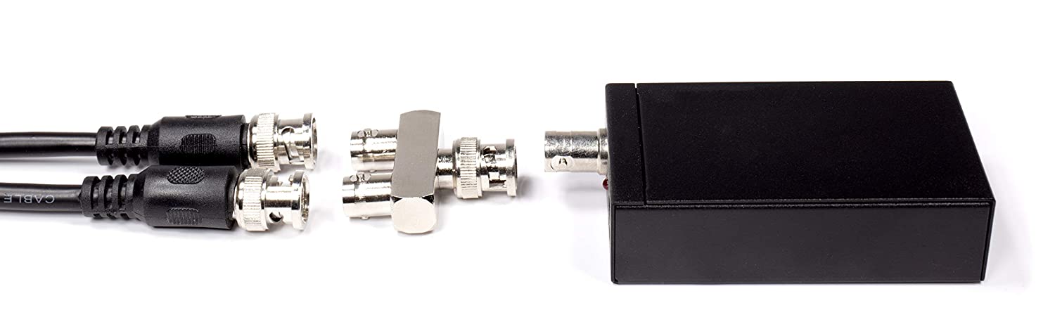 BNC Y Splitter - 2 Output BNC, SDI, HD-SDI, CCTV Splitter - 1 Male Port to 2 Female Ports, Coaxial Cable Extension - 4 Pack