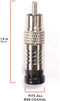 RCA Compression Connectors - 50 Pack - RG-6 Coaxial Cable - Universal Male Connectors for RCA, Subwoofer, Composite, Component and Similar Cables