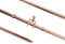 4ft Copper Grounding Rod - 3/8" Diameter - Includes Ground Rod Clamp - Great for Electric Fences, Antennas, Satellite Dishes, and other Grounding and Bonding Needs - Set of 4
