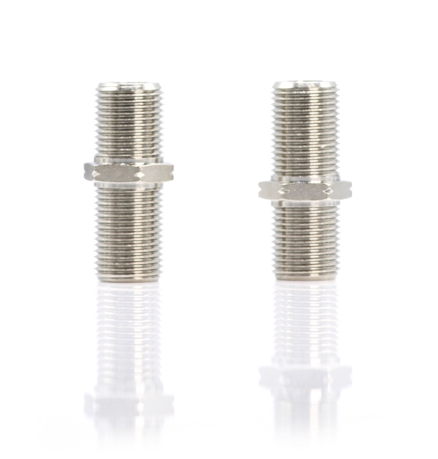 Coaxial Cable Extension Adapter | 50 Pack | Satellite Cable TV Compatible F-Pin