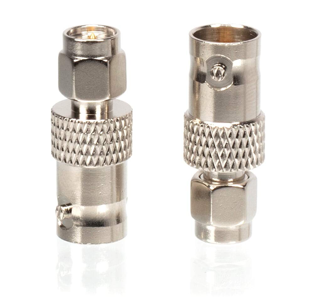 SMA Male to BNC Female Adapter - 4 Pack Coupler - Male to Female Coaxial (RF) Connector, Compatible with RF, SDI, HD-SDI, CCTGV, Camera