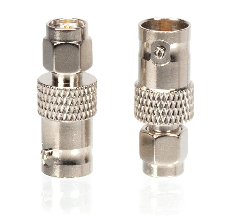SMA Male to BNC Female Adapter - 25 Pack Coupler - Male to Female Coaxial (RF) Connector, Compatible with RF, SDI, HD-SDI, CCTGV, Camera