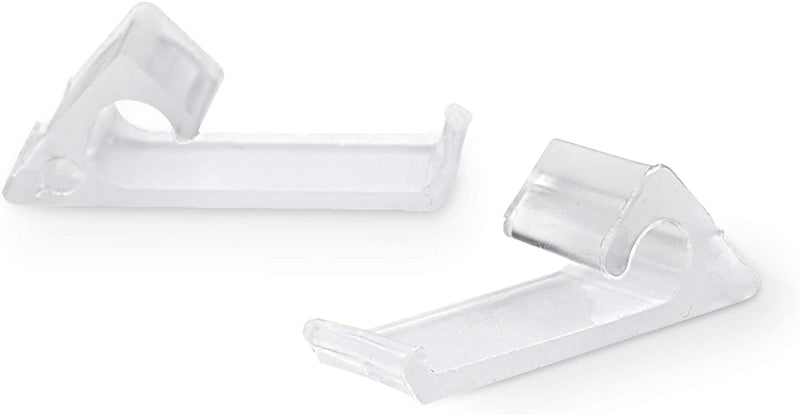 Nylon Horizontal Siding Clips for Coax (RG6 RG59) Cable Mounting Home Snap In Clips for Hanging and Wire Bundle Cable Management - White - 50 Pack