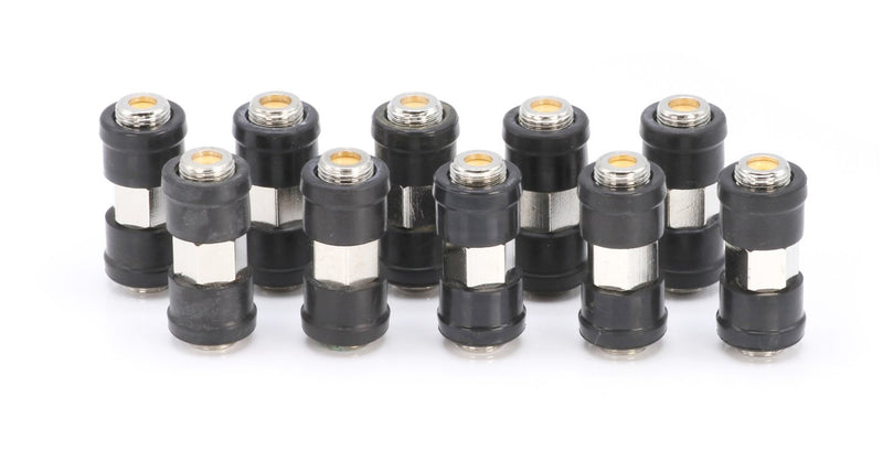 Weather Sealed Cable Extension Coupler - 10 Pack - Cable Extension Adapter (Barrel Splice - Coupler) - Connects Two Coaxial Video Cables (Female to Female Connector) 3GHz rated
