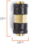 Gold Weather Sealed Coaxial Extension Coupler - 50 Pack - Cable Extension Adapter (Barrel Splice - Coupler) - Connects Two Coaxial Video Cables (Female to Female Connector) 3GHz rated