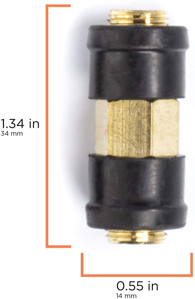 Gold Weather Sealed Coaxial Extension Coupler - 50 Pack - Cable Extension Adapter (Barrel Splice - Coupler) - Connects Two Coaxial Video Cables (Female to Female Connector) 3GHz rated