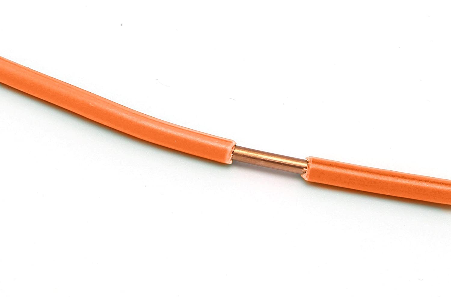 10 Feet (3 Meter) - Insulated Solid Copper THHN / THWN Wire - 12 AWG, Wire is Made in the USA, Residential, Commerical, Industrial, Grounding, Electrical rated for 600 Volts - In Orange