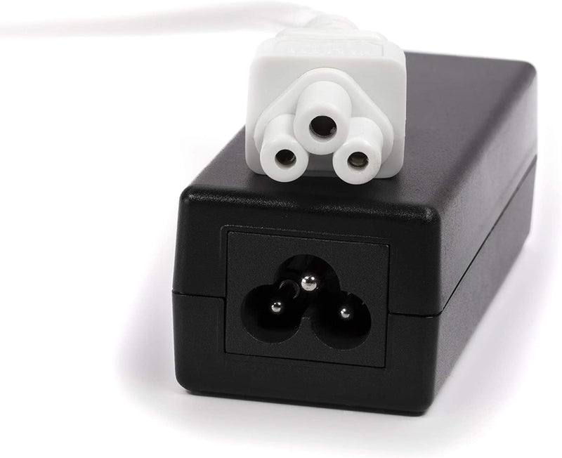 AC Power Cord (3 Prong) - White, 3 Feet (0.9 Meter) - Premium Quality Copper Wire Core - Mouse Style for Laptops, Computers, & Power Supplies - NEMA 5-15P to C5 / IEC 320 - UL Listed