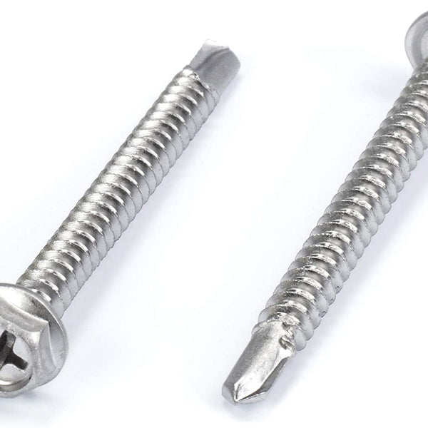 100-Pack #10 X 1/2" Flat Head Phillips Wood Screws – 304 Stainless Steel, Corrosion Resistant For Wood, Drywall & Outdoor Use