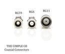 Coaxial Cable Compression Fitting - Connector Multipack for RG59, RG6, and RG11 Coax Cable - with Weather Seal O Ring and Water Tight Grip (25 Pack of Each - 75 Connectors Total)