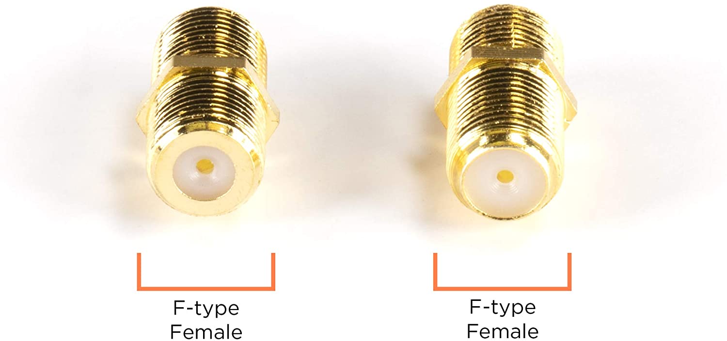 Gold Cable Extension Coupler - 25 Pack - Connects Two Coaxial Video Cables, for Coax F81 (female to female) - High Quality 3GHz Satellite, Cable TV, and Cable Internet Rated