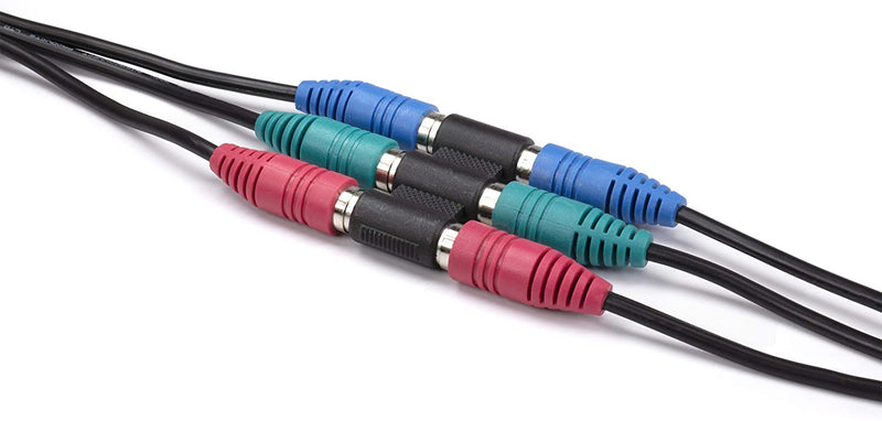 Triple RCA Coupler, Barrel Connector - 25 Pack - 3-Way (6 Port), Audio and Video Female to Female RCA to RCA Adapter