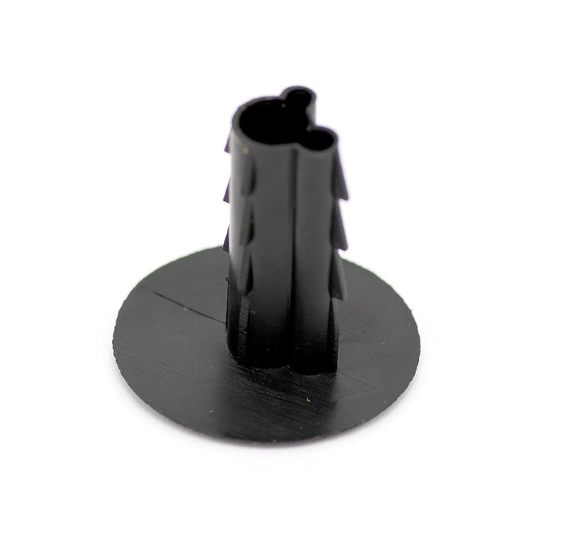 Single Feed Thru Bushing - (Black) RG6 Feed Through Bushing (Grommet) Replaces Wallplates (Wall Plates) For Coax Coaxial Cable, Network Cable, CCTV - Indoor/ Outdoor Rated - 10 Pack