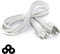 AC Power Cord (3 Prong) - White, 3 Feet (0.9 Meter) - Premium Quality Copper Wire Core - Mouse Style for Laptops, Computers, & Power Supplies - NEMA 5-15P to C5 / IEC 320 - UL Listed