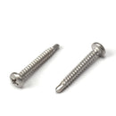 #8 Size, 1 1/4" Length (32mm) - Self Tapping Screw - Self Drilling Screw - 410 Stainless Steel Screws = Exceptional Wear and Very Corrosion Resistant) - Phillips Pan Head - 100pcs