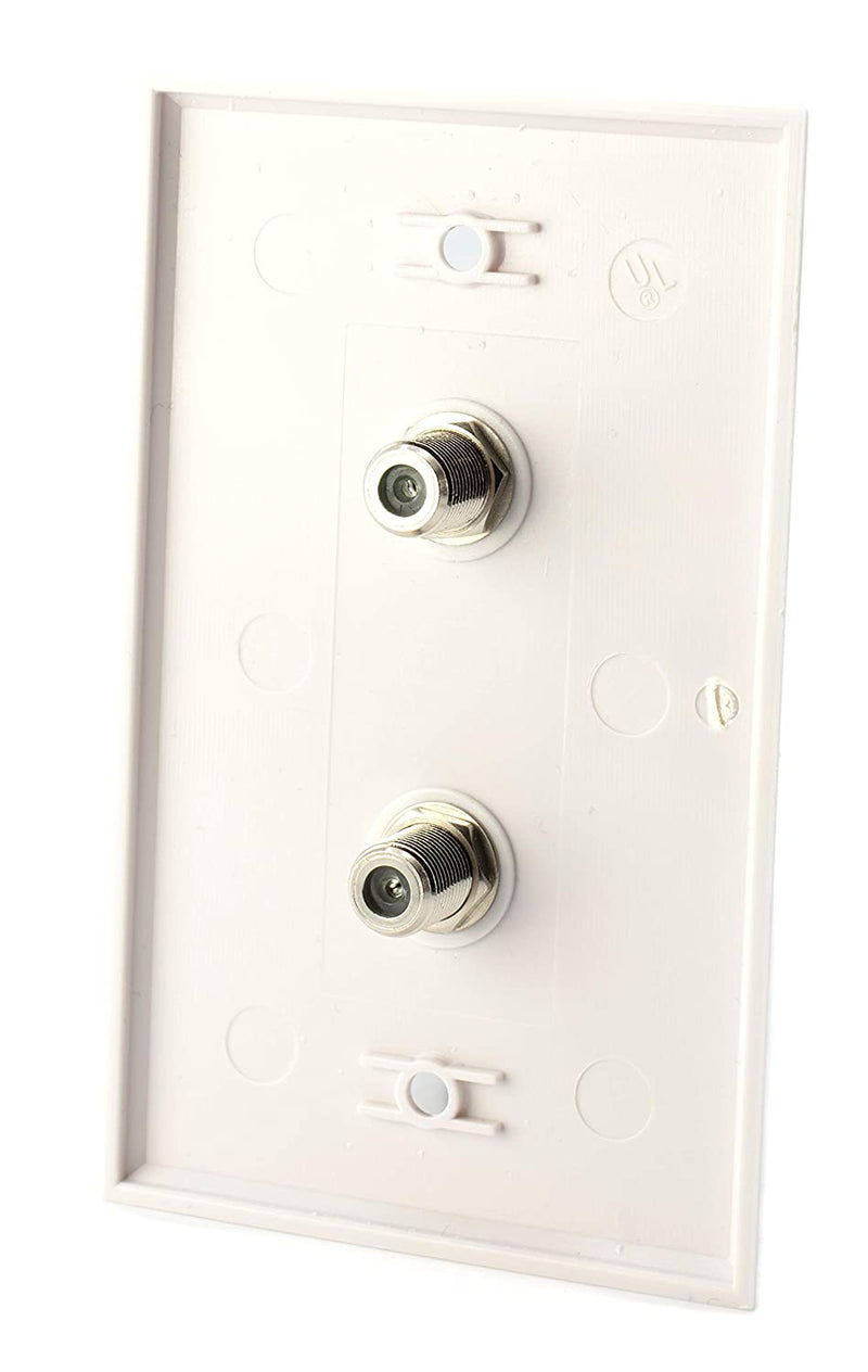 Cable Extension Coupler, with Washer and Nut - 100 Pack - Works with Wall plates - Connects Two Coaxial Video Cables, for Coax F81 (female to female) High Quality 3GHz Satellite, CATV